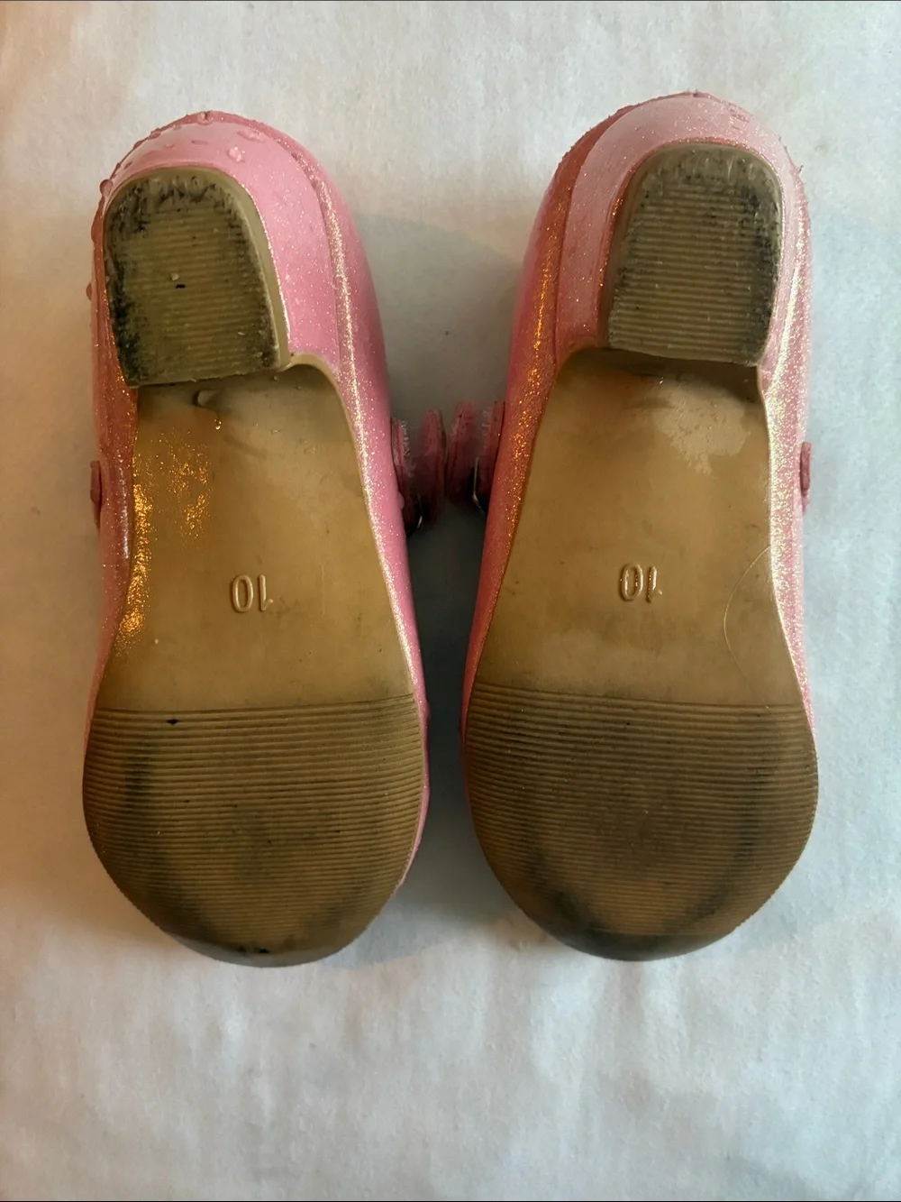 Disney Pink Glitter Bow Mary Jane Shoes
